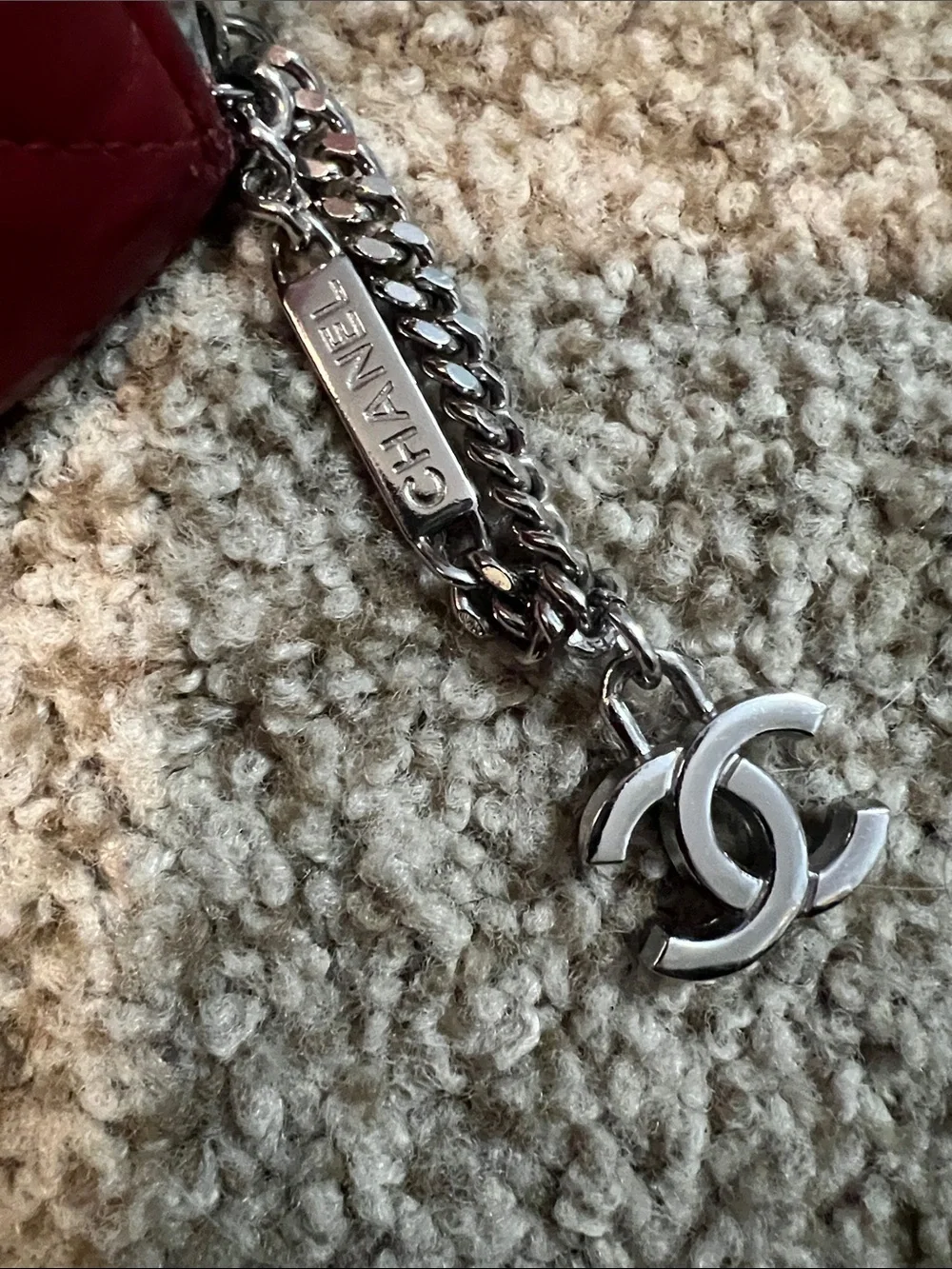 ♥️ CHANEL Rare Dark Red Cambon Large Zip Notebook Agenda